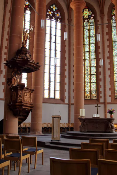 Szentlélek Temploma Heiliggeistkirche Heidelberg Németország Leghíresebb Temploma Piac Közepén Áll — Stock Fotó