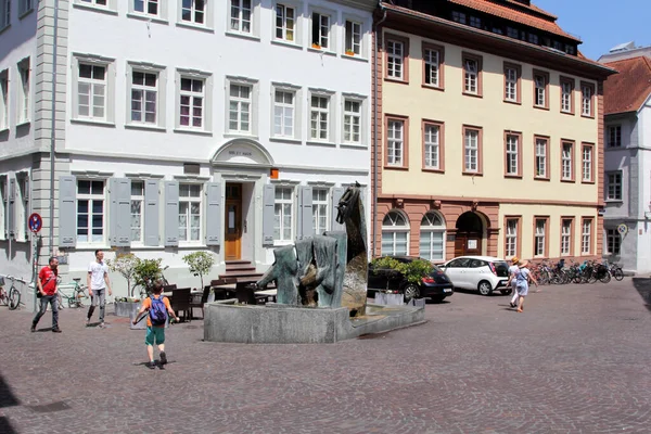 Pedonale Amichevole Centro Heidelberg Durante Shopping Metà Giornata Visite Turistiche — Foto Stock