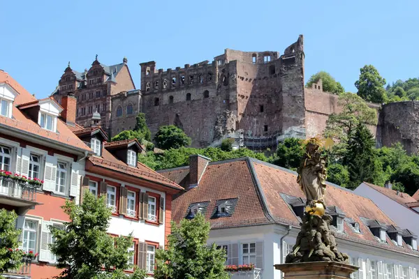 Castillo Medieval Heidelberg Alemania Heidelberg Quinta Ciudad Más Grande Del —  Fotos de Stock