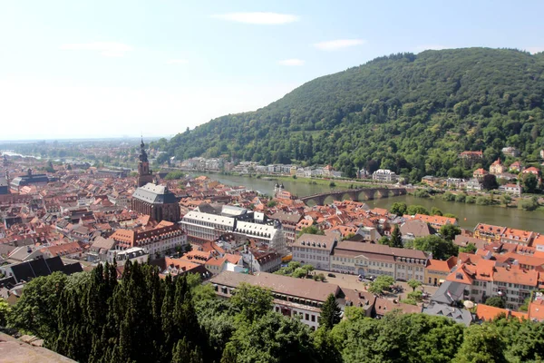Vista Sobre Heidelberg Alemanha Heidelberg Uma Cidade Alemanha Localizada Estado — Fotografia de Stock