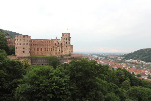 Castelo Medieval Heidelberg Alemanha Heidelberg Uma Cidade Alemanha Localizada Estado — Fotografia de Stock