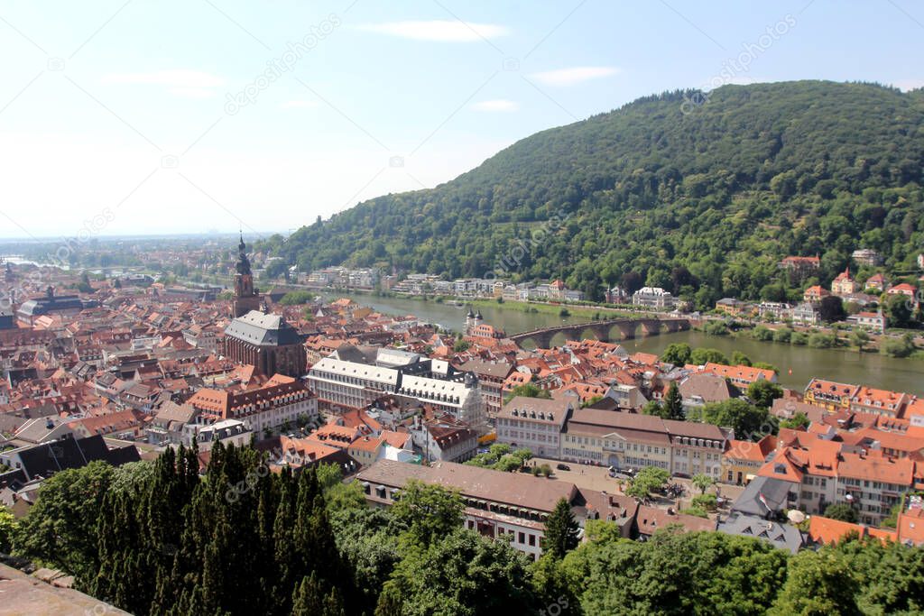 View over Heidelberg, Germany. Heidelberg is the fifth-largest city in the German state of Baden-Wrttemberg. Heidelberg is part of the densely populated Rhine-Neckar Metropolitan Region.