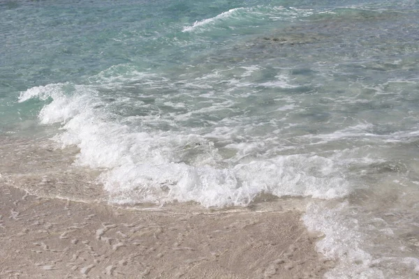 Wasser Über Sand Tropischen Strand Als Hintergrund Oder Textur — Stockfoto