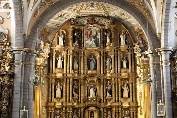 Santo Domingo Templom Puebla Mexikó Rosario Kápolna Santo Domingo Templomban — Stock Fotó