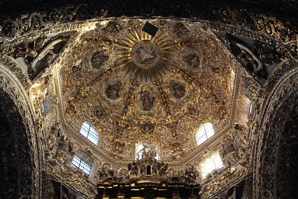 Iglesia Santo Domingo Puebla México Capilla Del Rosario Encuentra Iglesia —  Fotos de Stock