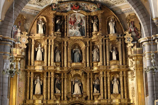 Santo Domingo Templom Puebla Mexikó Rosario Kápolna Santo Domingo Templomban — Stock Fotó