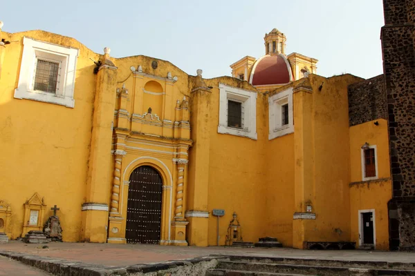 Church San Pedro Apostol Cholula Main Square Cholula Puebla Mexico — 스톡 사진