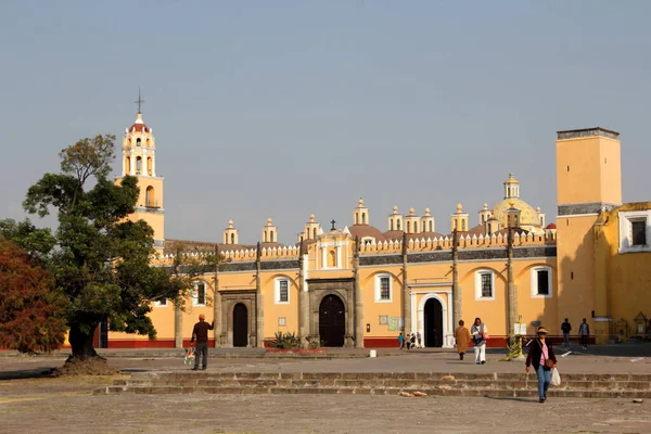 Iglesia San Pedro Apostol Plaza Mayor Cholula Cholula Puebla México —  Fotos de Stock