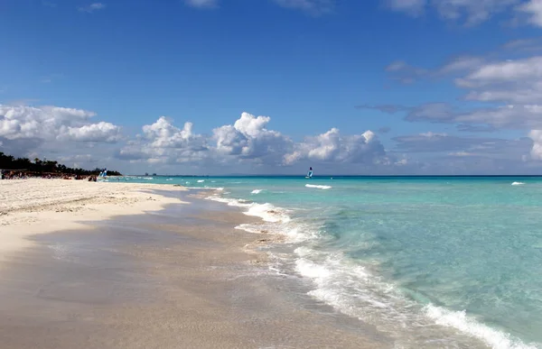 Spiaggia Tropicale Caraibica Paesaggio Acquatico Color Smeraldo Come Sfondo Vacanze — Foto Stock