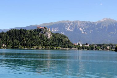 Bled Lake, Slovenya, Avrupa 'da İnanılmaz Görüş.