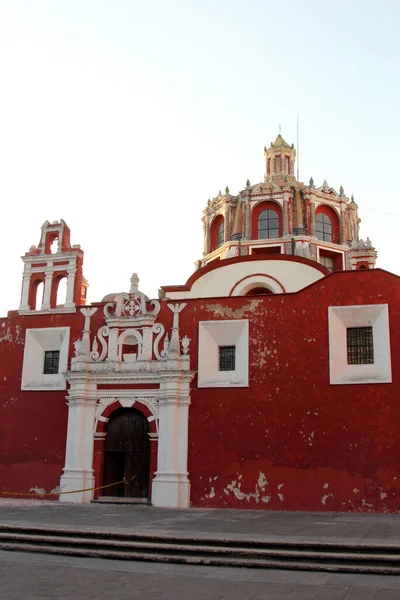 산토도밍고 푸에블라 멕시코 로사리오 Chapel Rosario 산토도밍고 교회에 그것은 스페인의 — 스톡 사진
