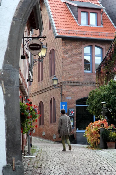 Historische Altstadt Old Town Van Koenigstein Knigstein Taunus Een Kuuroord — Stockfoto