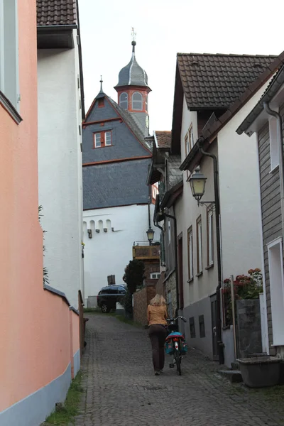 Historische Altstadt Old Town Van Koenigstein Knigstein Taunus Een Kuuroord — Stockfoto