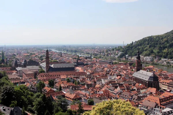 Vista Sobre Heidelberg Alemanha Heidelberg Uma Cidade Alemanha Localizada Distrito — Fotografia de Stock