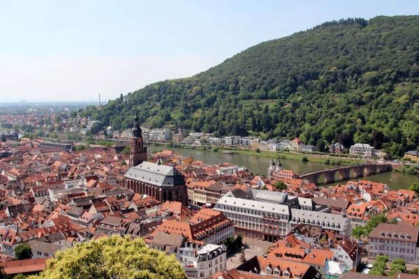 Vista Sobre Heidelberg Alemanha Heidelberg Uma Cidade Alemanha Localizada Distrito — Fotografia de Stock