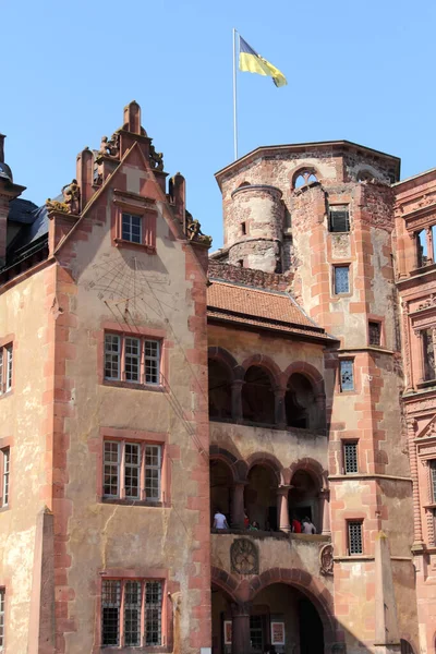 Średniowieczny Zamek Heidelbergu Niemcy Heidelberg Jest Piątym Wielkości Miastem Niemieckim — Zdjęcie stockowe