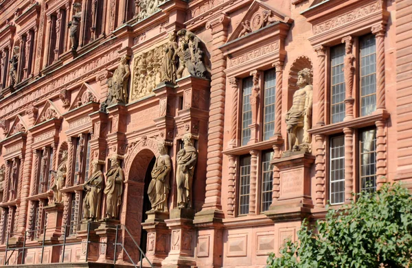 Gevel Van Beroemde Heidelberg Kasteelruïne Duitsland — Stockfoto