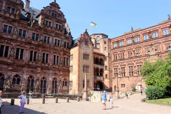 Castelo Medieval Heidelberg Alemanha Heidelberg Uma Cidade Alemanha Localizada Estado — Fotografia de Stock