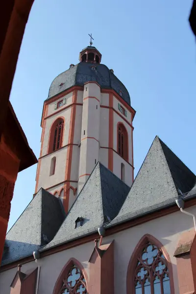 Den Berömda Kyrkan Stephan Mainz Rheinland Pfalz Tyskland — Stockfoto