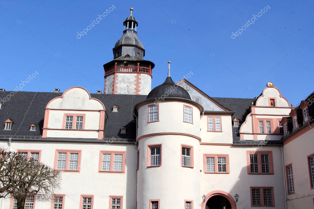 Weilburg Castle, Hesse, Germany. Weilburg Castle is one of the most important baroque palaces in Hesse, Germany. Weilburg is the third biggest city in Limburg-Weilburg district.