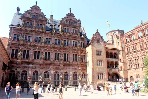 Fachada Das Famosas Ruínas Castelo Heidelberg Alemanha — Fotografia de Stock
