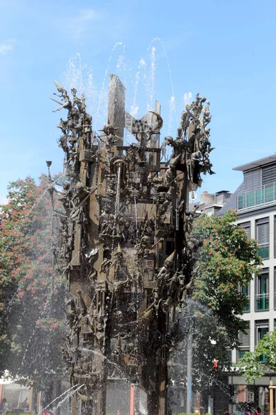 Famous Carnival Fountain Mainz Rhineland Palatinate Germany Blasius Spreng Errected — Stock Photo, Image