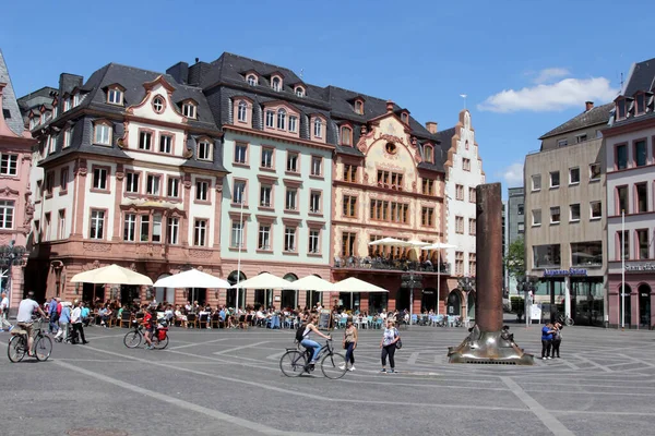Historisches Stadtzentrum Von Mainz Der Hauptstadt Und Größten Stadt Des — Stockfoto