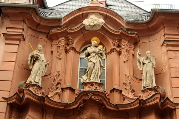 Historisk Arkitektur Mainz Tyskland Augustinsk Kyrkofasad — Stockfoto
