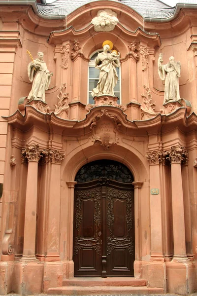 Историческая Архитектура Майнца Германия Фасад Августинской Церкви — стоковое фото