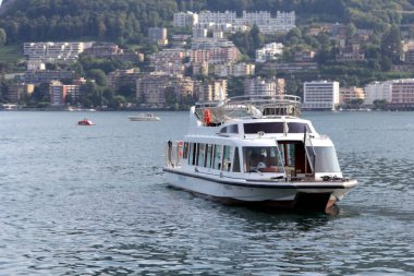 Lugano Gölü manzaralı, Ticino kantonu, İsviçre