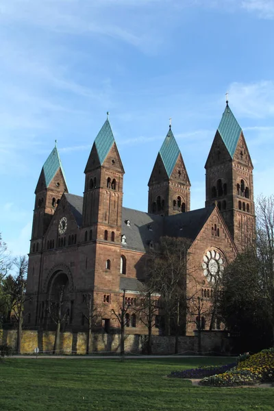 Kostel Vykupitele Erloserkirche Evangelický Kostel Bad Homburg Hesensko Německo — Stock fotografie