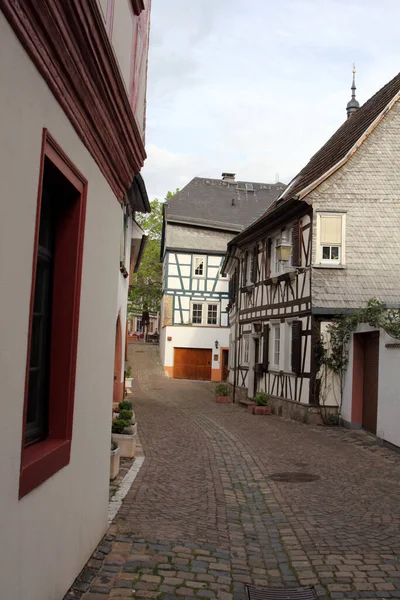 レーデハイム ライン Ruedesheim Lein ドイツのワイン製造の町で ユネスコ世界遺産に登録されている — ストック写真