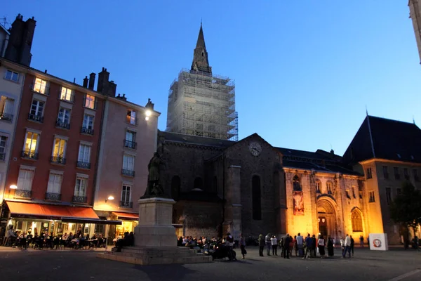 Grenoble Night Grenoble City Southeastern France Foot French Alps Rhone — Stock Photo, Image