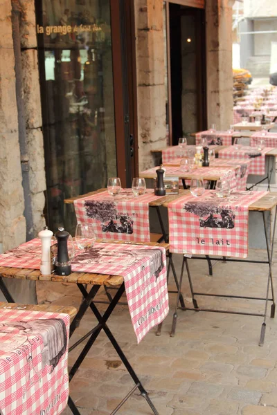 Lyon Old Street Café Frankrijk — Stockfoto