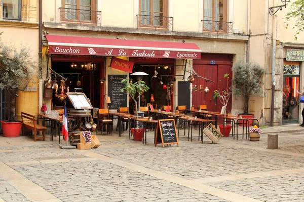 Kawiarnia Lyon Old Street Francja — Zdjęcie stockowe