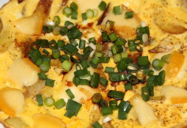 Tortilla - Patates ve soğanlı İspanyol omleti.