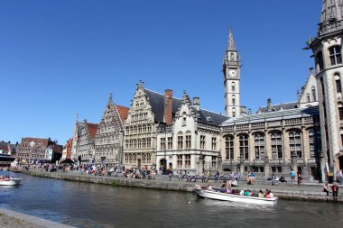 Gent, Belçika, Avrupa. Ghent, Doğu Flanders eyaletinin başkenti ve en büyük şehridir..