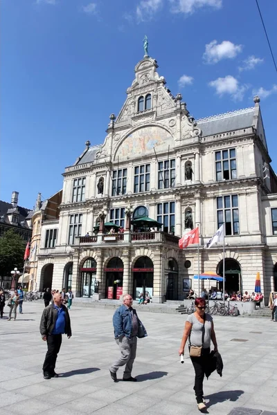 比利时根特 欧洲的历史街道 — 图库照片