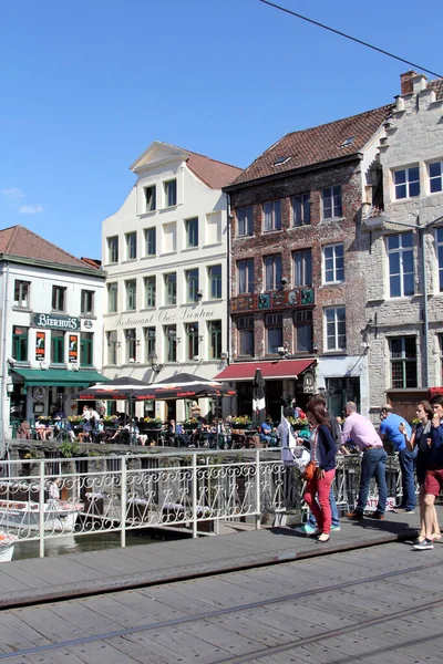 比利时根特 欧洲的历史街道 — 图库照片