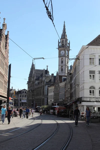 Historische Straßen Von Gent Belgien Europa — Stockfoto