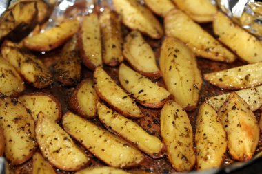 Organik sağlıklı akşam yemeği - patates, makro