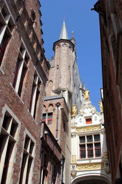 Фасад Исторических Домов Брюгге Бельгия — стоковое фото