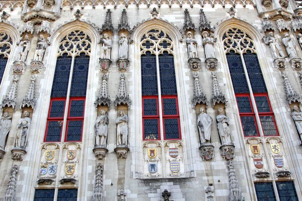 Façade Des Maisons Historiques Bruges Belgique — Photo