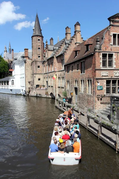 Turisti Stanno Visitando Bella Bruges Brugge Belgio Bruges Capitale Città — Foto Stock