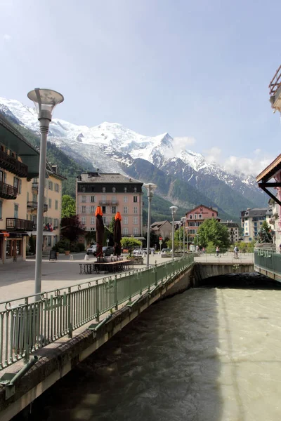 Chamonix Francja Mont Blanc Miejscowość Gmina Francji Regionie Rodan Alpy — Zdjęcie stockowe