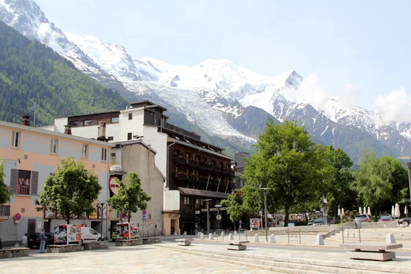 Chamonix Francja Mont Blanc Miejscowość Gmina Francji Regionie Rodan Alpy — Zdjęcie stockowe