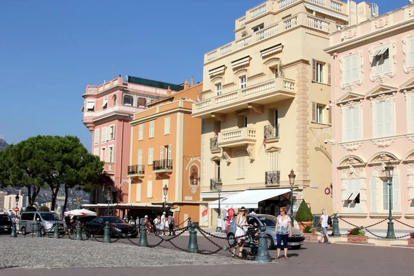 Turisté Monako Ville Jedné Čtyř Čtvrtin Monackého Knížectví — Stock fotografie