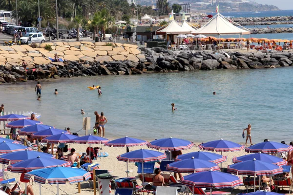 San Remo Beach Italy San Remo Mediterranean Resort Western Liguria — Stock Photo, Image