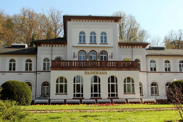 Historisk Badehaus Och Park Bad Soden Hessen Tyskland Bad Soden — Stockfoto