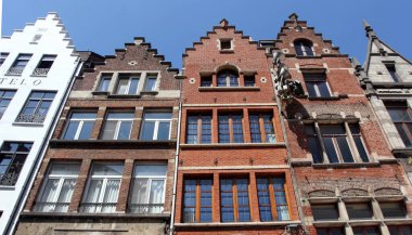 Antwerp, Belçika 'da ortaçağ tarihi mimarisi.